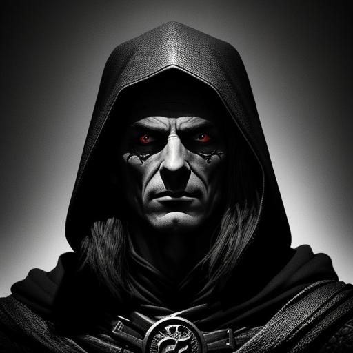 Mysterious Assassin Portrait in D&D Fantasy Style