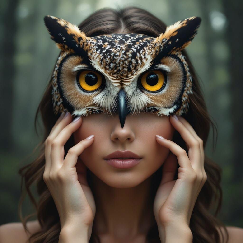 Primer plano de rostro de mujer, mitad de rostro de mujer y ...