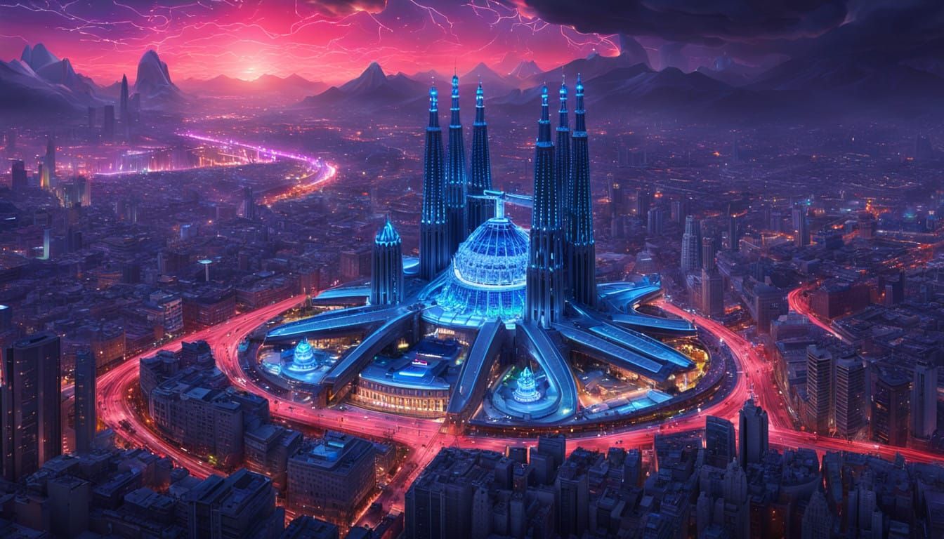 Futuristic Metropolis in the Metaverse Unites Spanish Iconic...