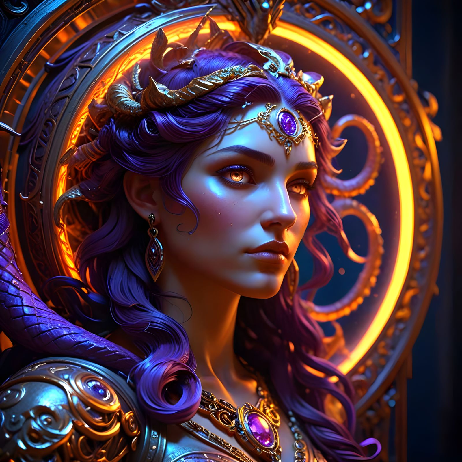 Epic Dark Fantasy Masterpiece of Perseus and Medusa