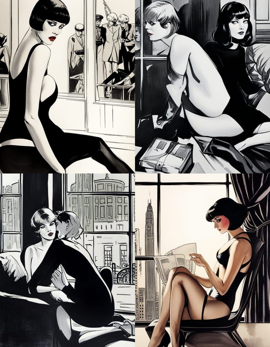 Woman in Comic Art Style