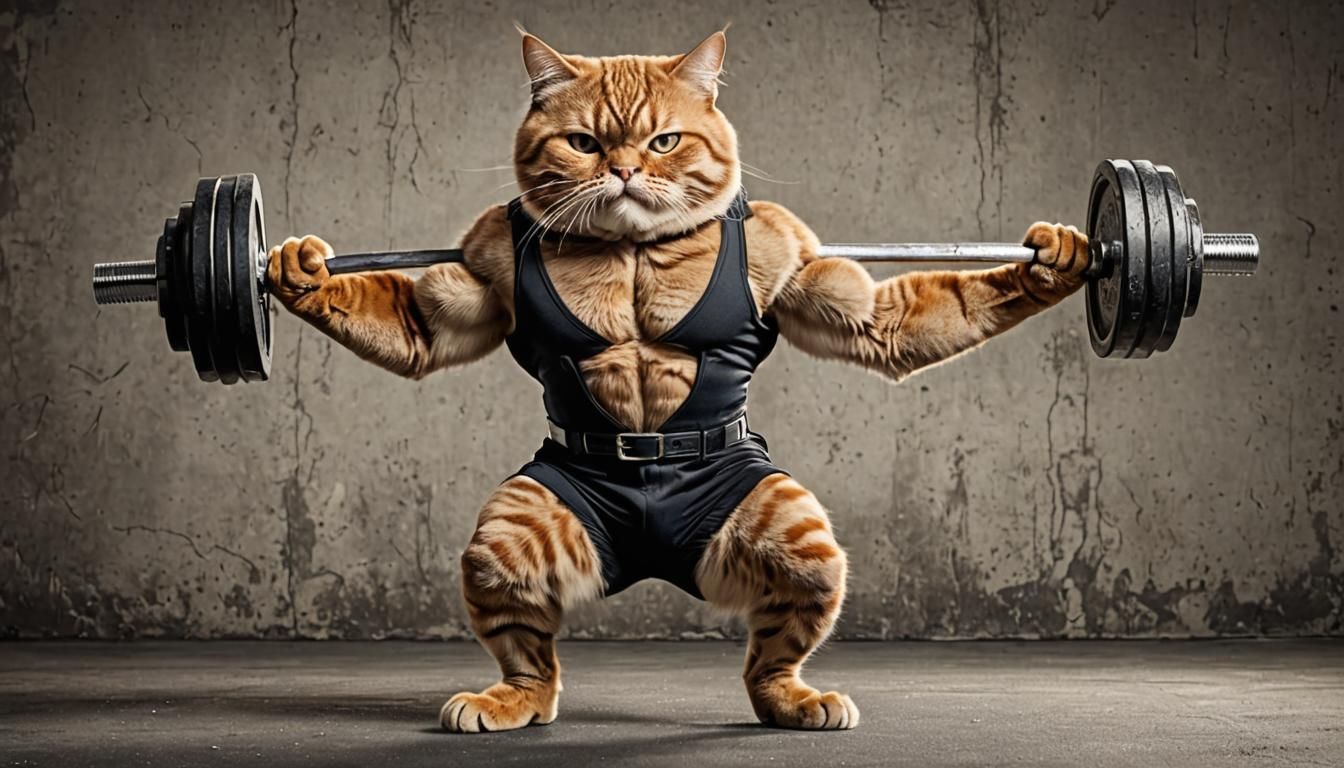 bodybuilder cat