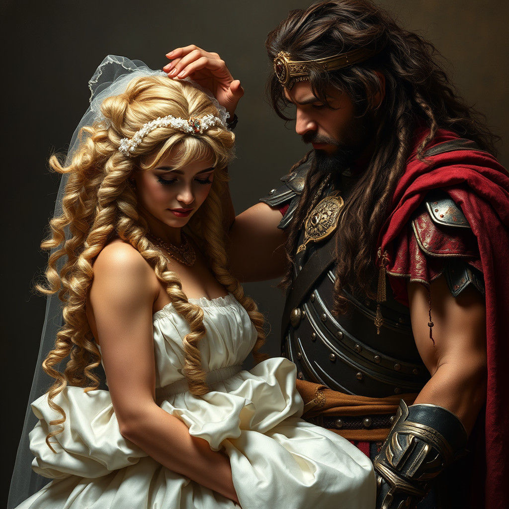 Roman Warlord's Gentle Veil: A Study in Contrasts