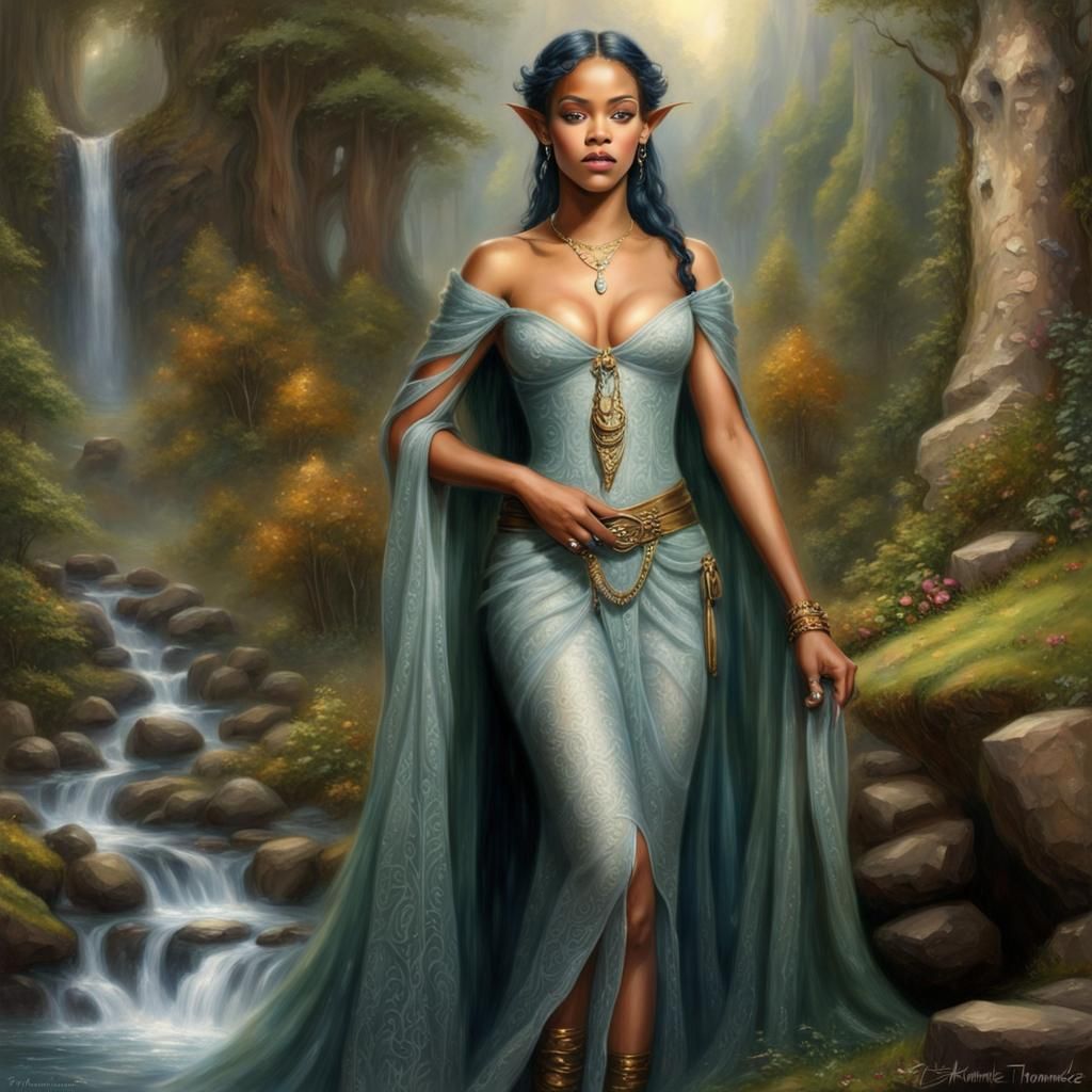 Rihanna as Ethereal Elf in Rivendell Fantasy