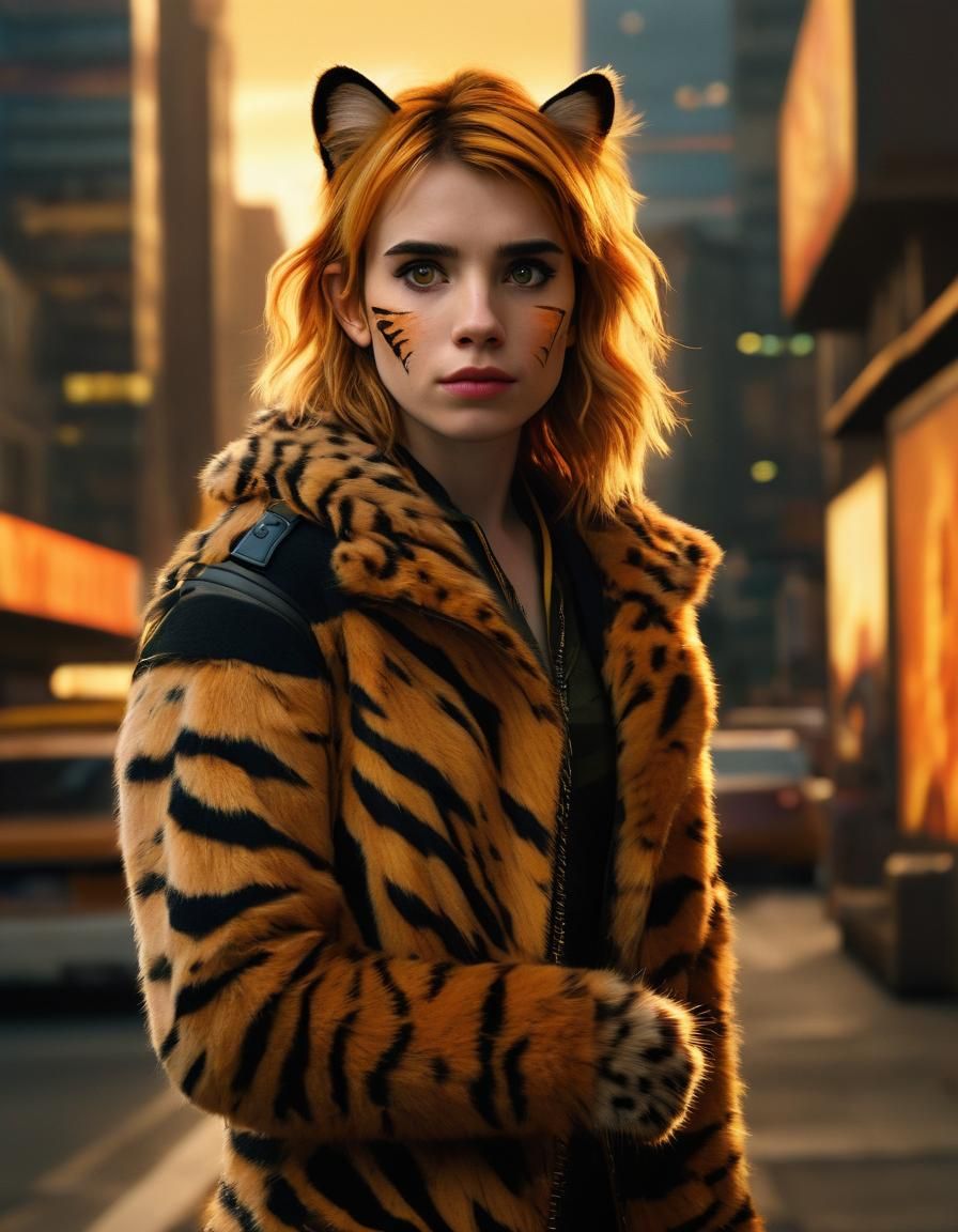 Emma Roberts as Tigra in Marvel Comic Style