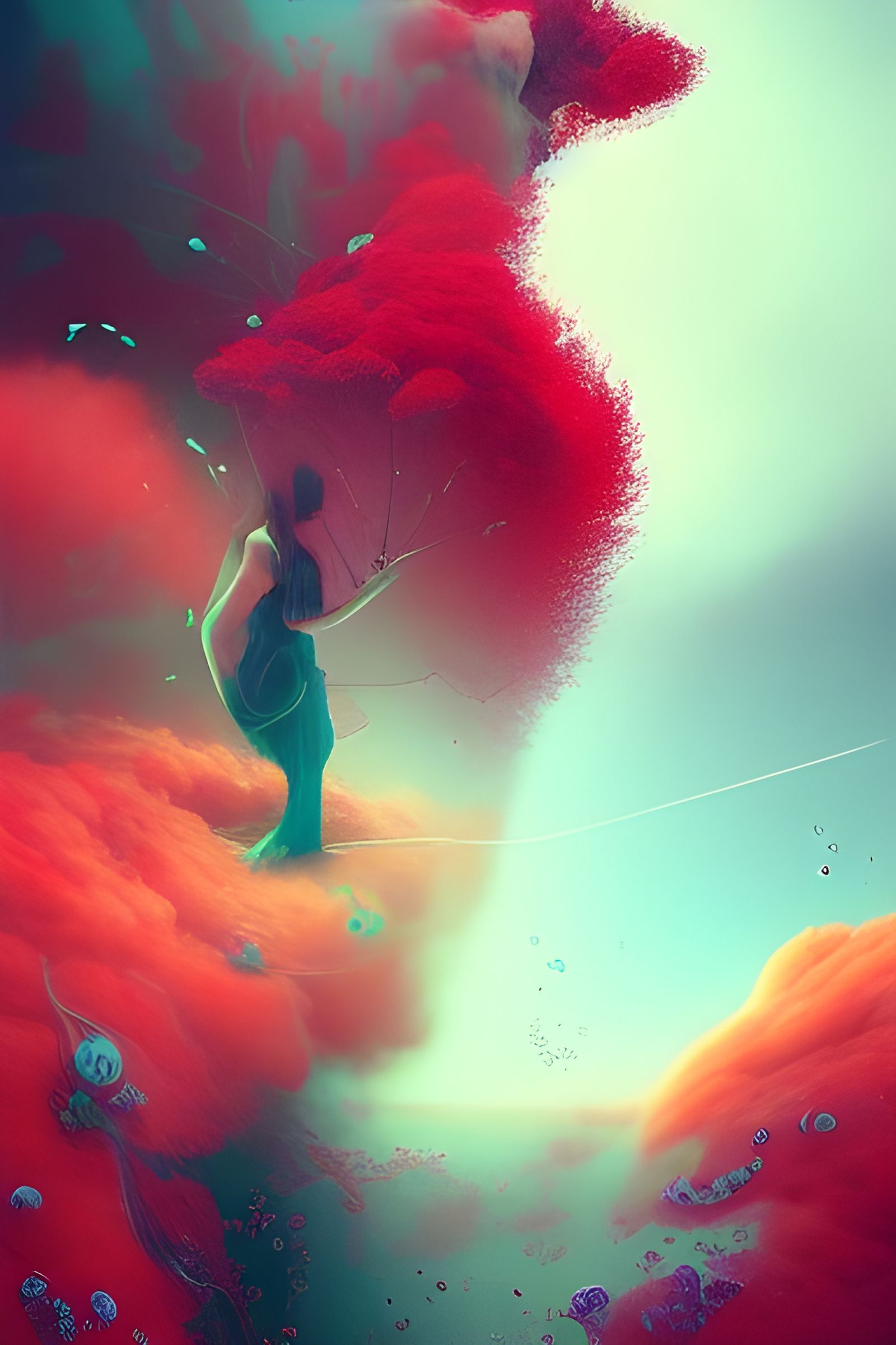 Sweet Dream: Experimental Digital Illustration in Vivid Colo...