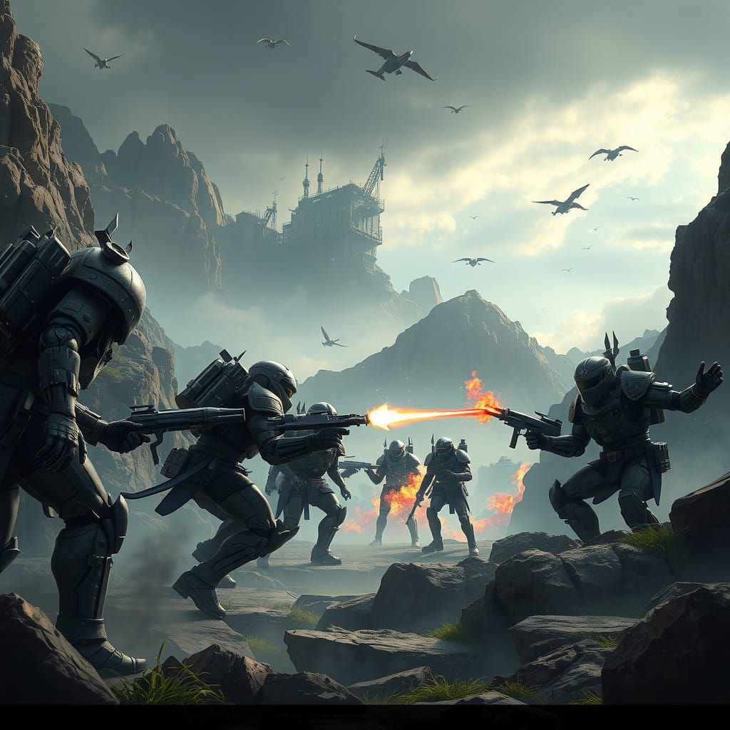 Armored Warriors Clash in Dystopian Valley