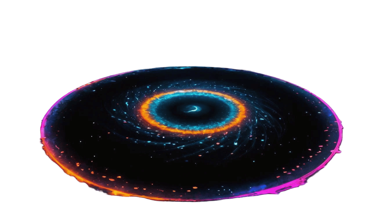 Vast Black Plain with Prismatic Psychedelic Symbol