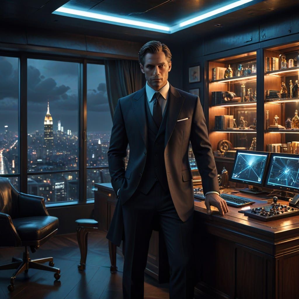 Lavish Penthouse Secret Lab Oil Painting