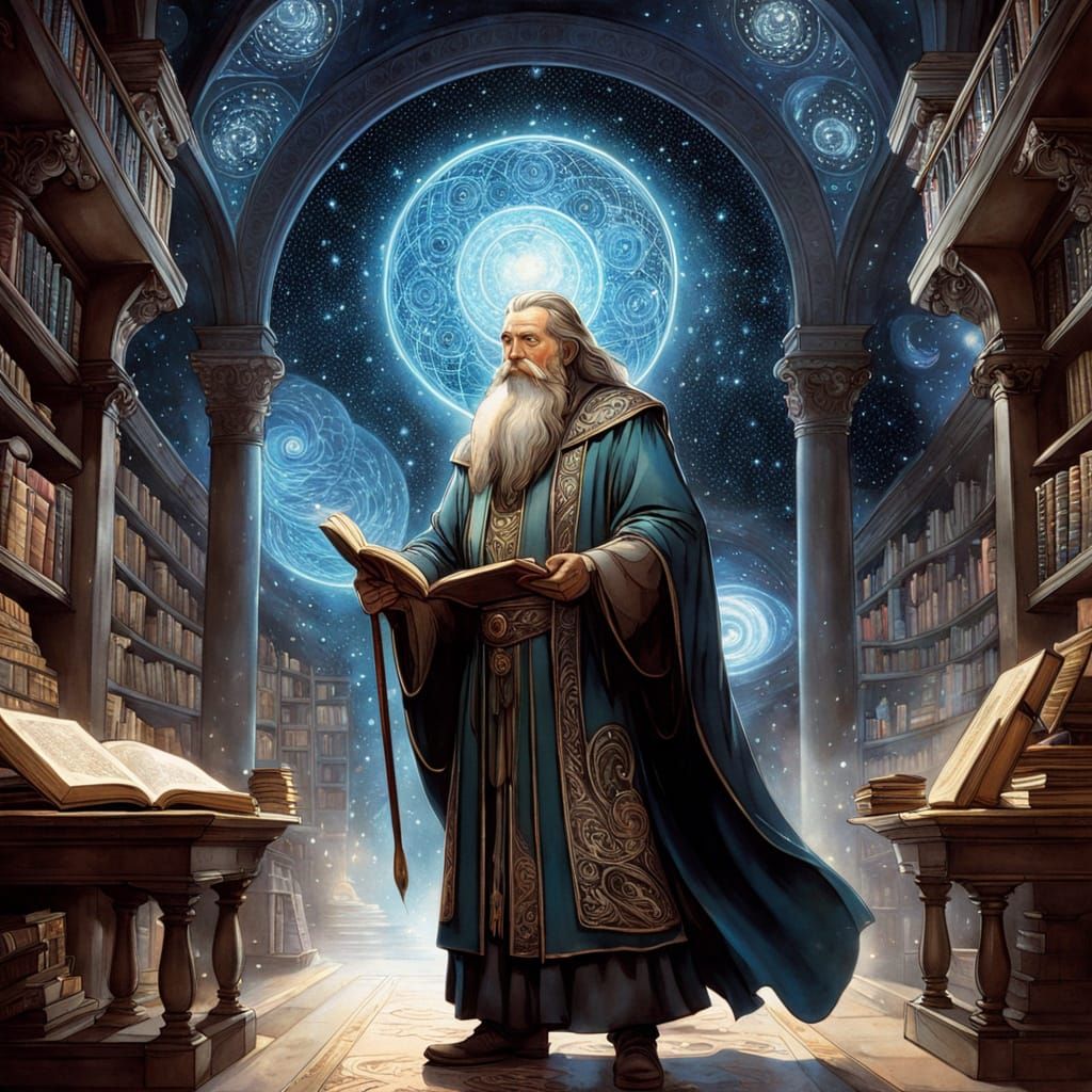 Celestial Library: Wizard of Ancient Knowledge