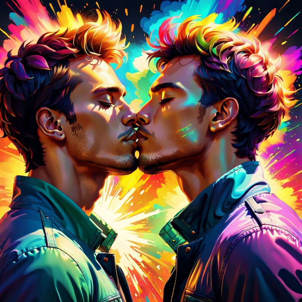 couple kissing and embracing