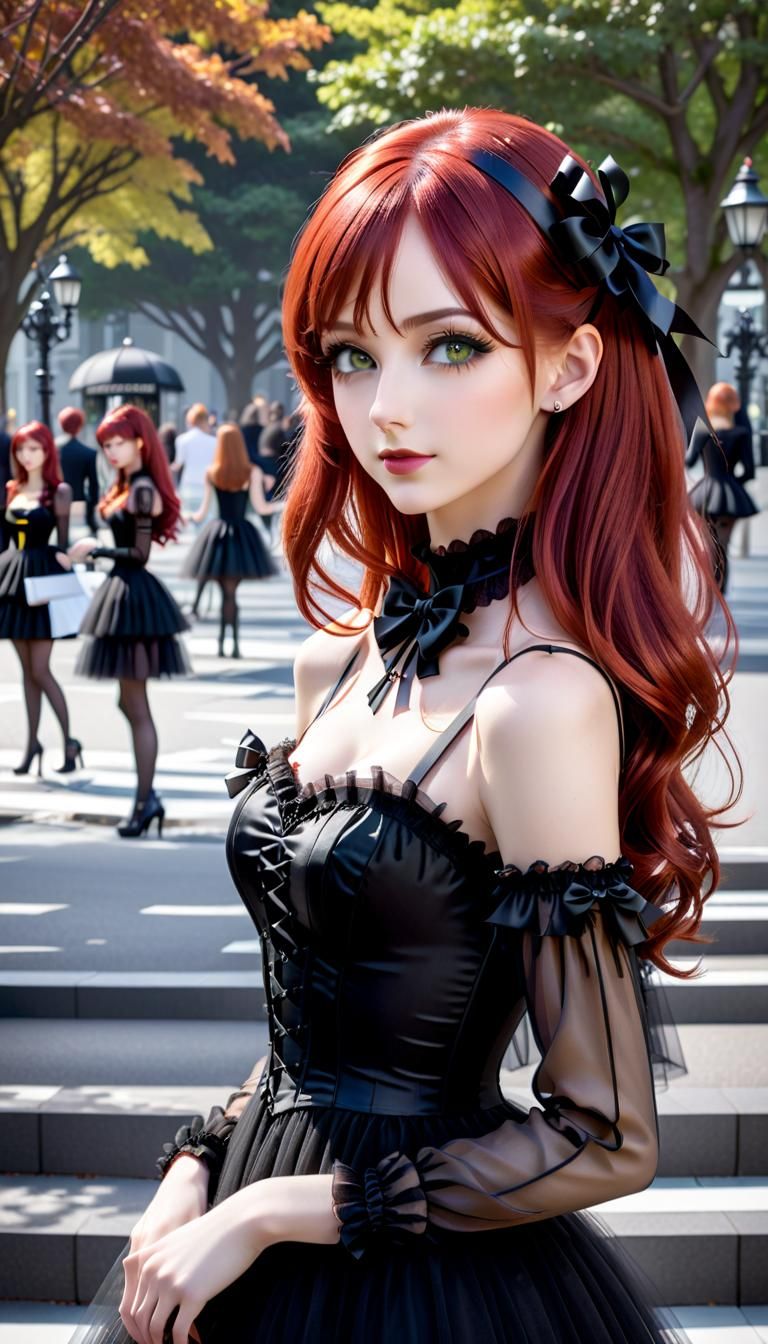 Cute Gothic Lolita Fashion Shoot in Yoyogi Park