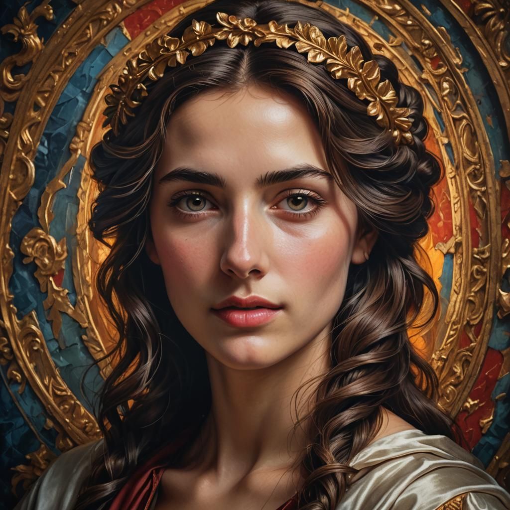 Italian Model Portrait in Renaissance Style