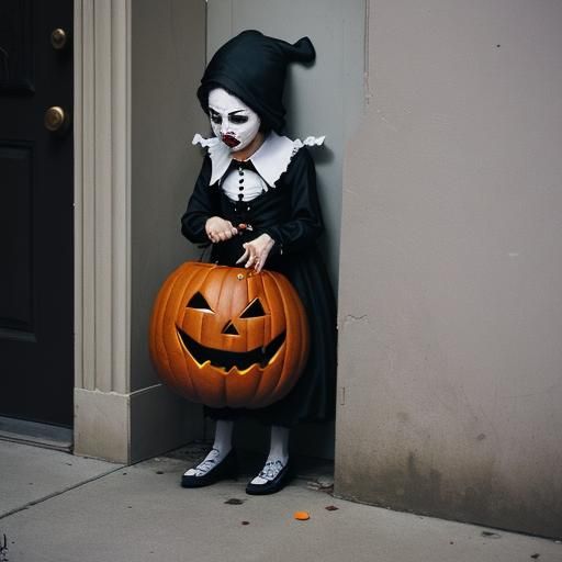 Candid Halloween Street Art Photo