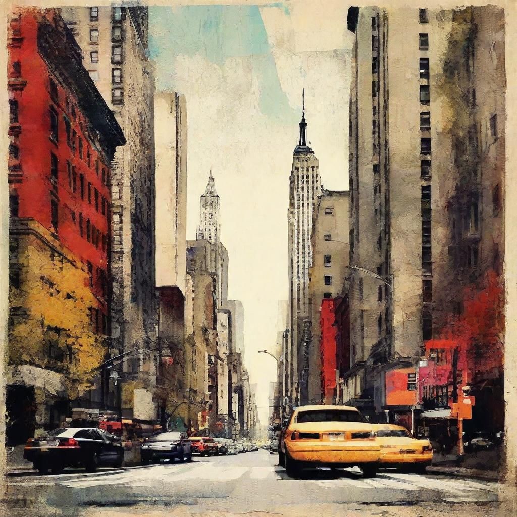 Constructivist New York Spring Poster in Acrylic