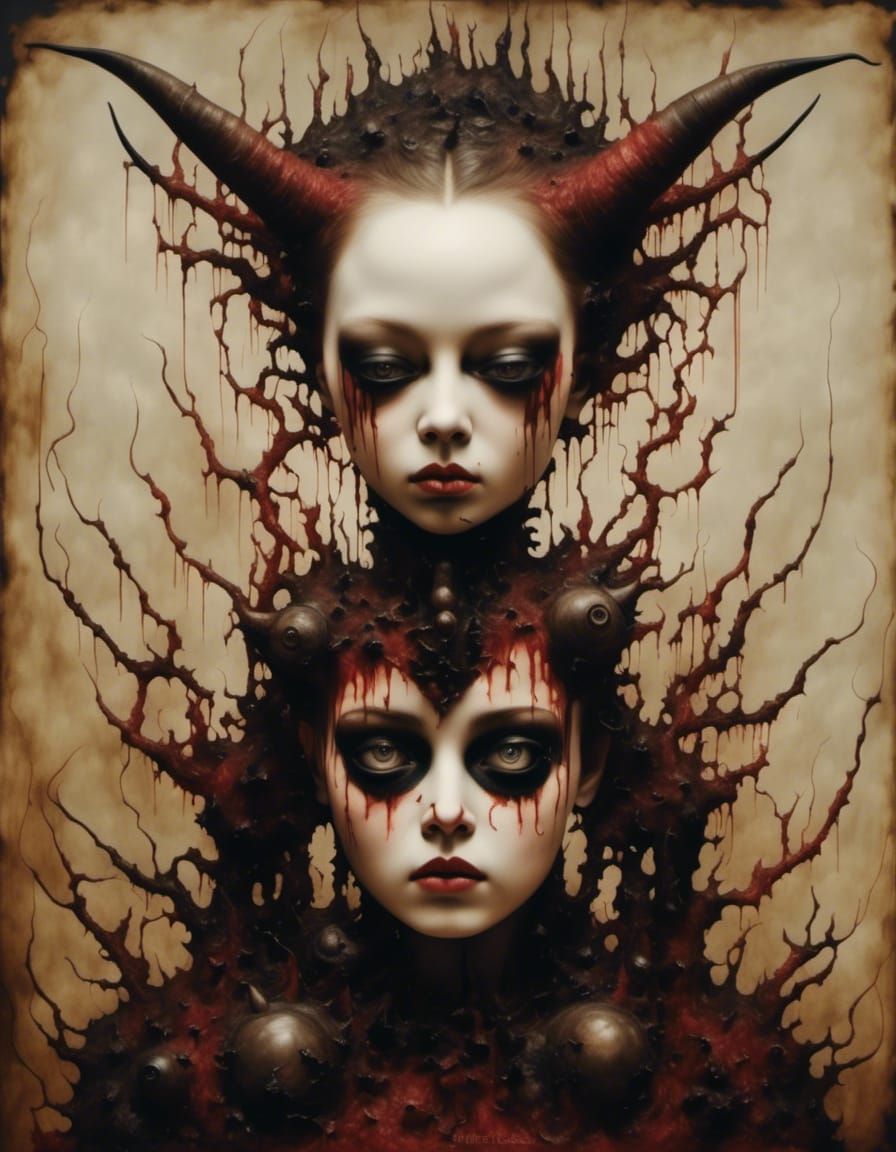 Infernal Burning Portrait of Destruction