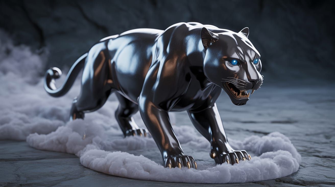 Guenhwyvar Manifesting from Onyx Figurine