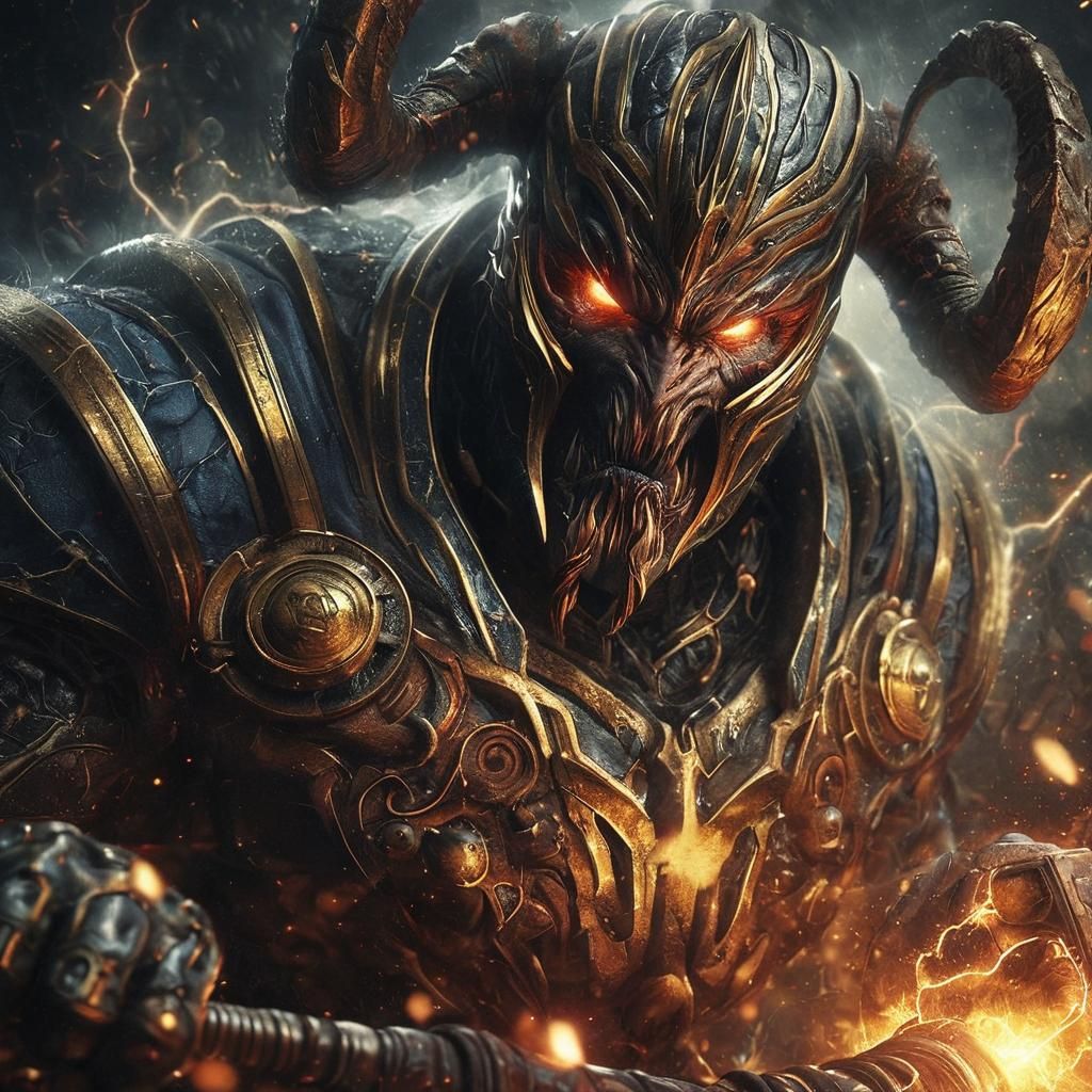 Obese Bear-Venom Portrait in Explosive Darkness