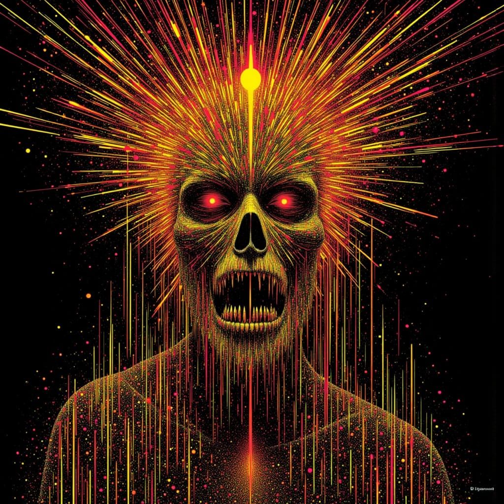 Feline Gods in Cyberpunk Psychedelia