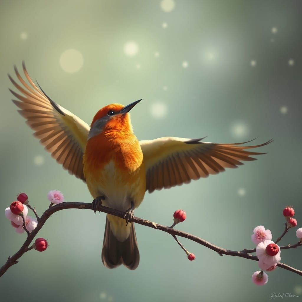 Celestial Birds Sing in Harmony