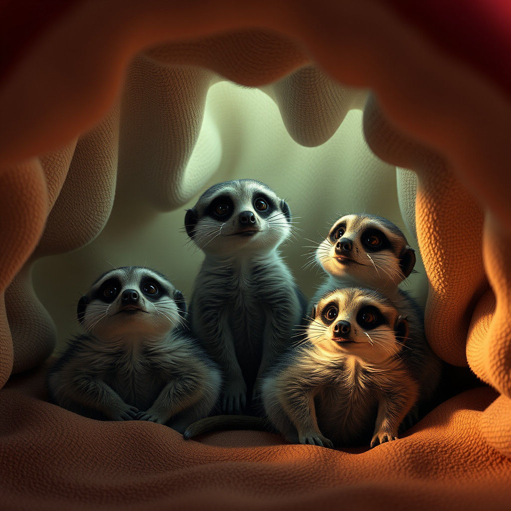 Meerkats Play Under Blanket Cave, Unreal Engine 3D