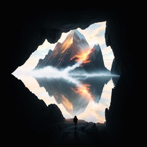 Anime Warrior Summons Sword on Mystical Mountain