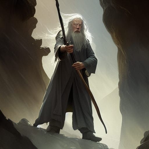 Gandalf with a Gun: Dark Fantasy Concept Art