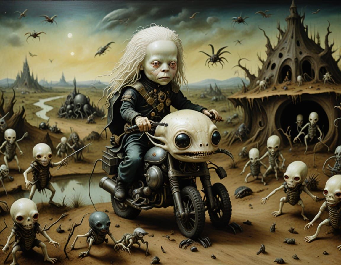 RASTA-DOLL PUNK BIKER IN BOSCH'S UNIVERSE