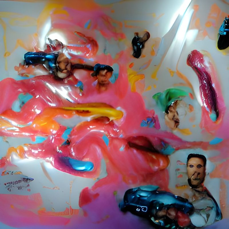 Celebrities in a Gouache Candyland Wonderland