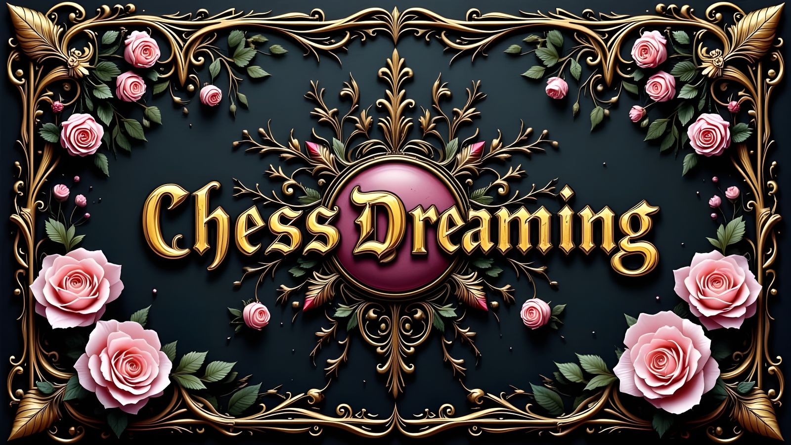 Chaotic 'CHESS DREAMING' Typography