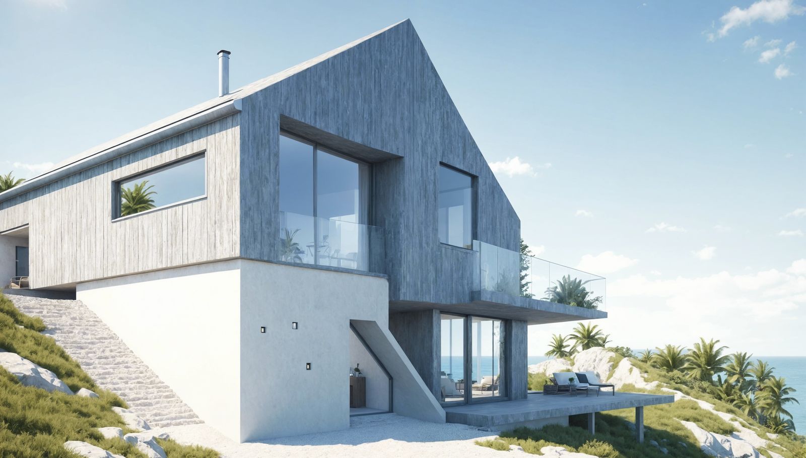 Biopunk Beach House: Modern Sustainable Design