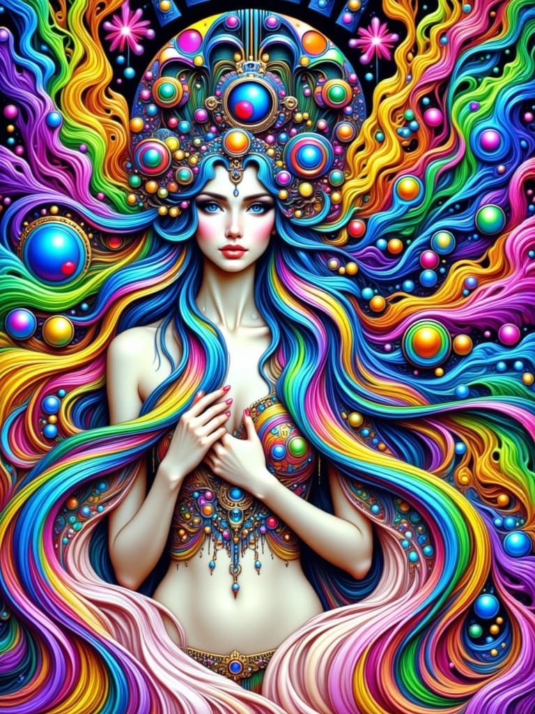 Steampunk Goddess in Iridescent Dream Wave