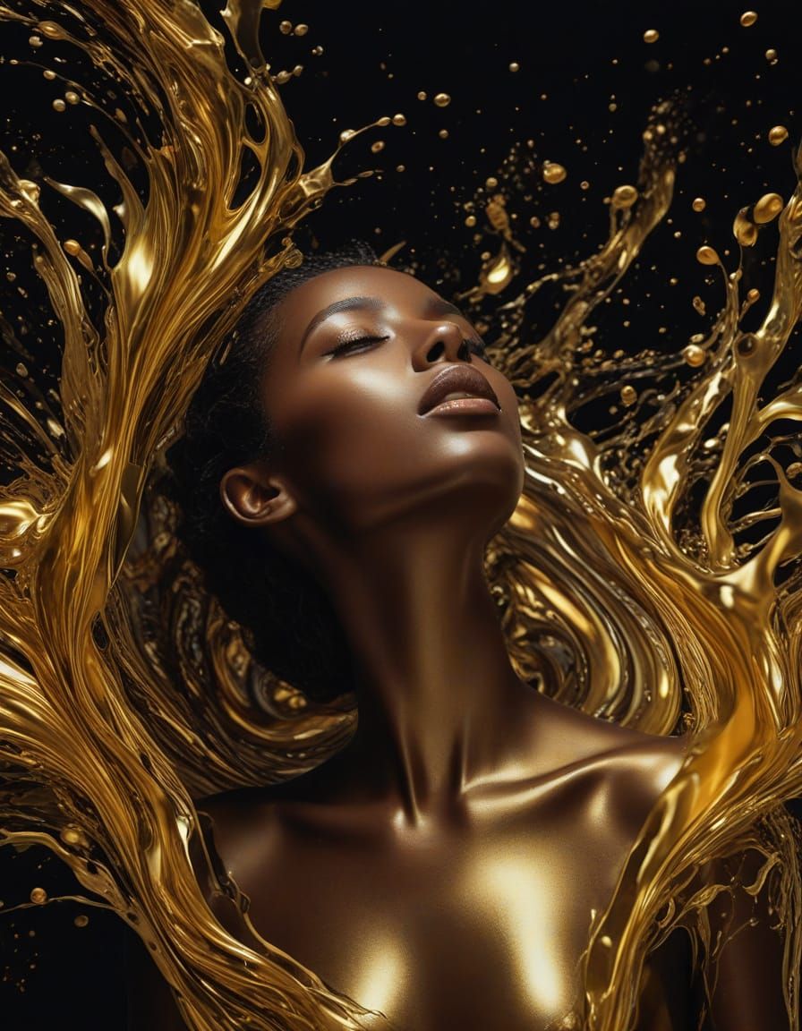 Golden Goddess in Iridescent Splendor