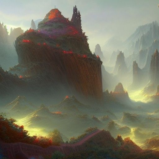 Fantasy Friends: Detailed Matte Painting in Deep Color