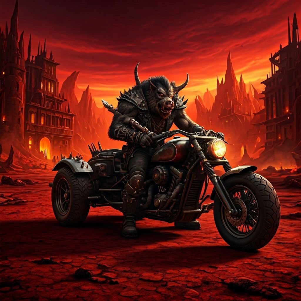 Wereboar Biker Gang in Hell's Fort Knucklebones