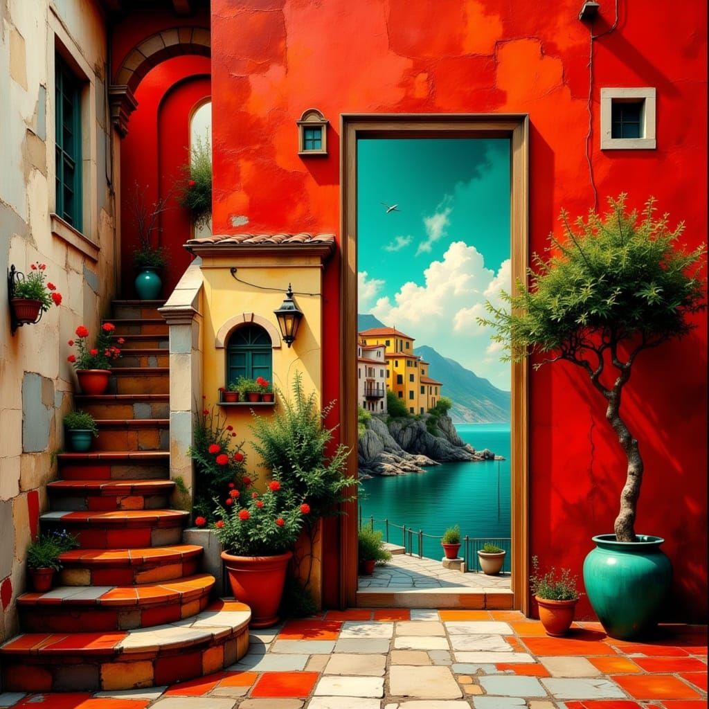 Mediterranean coastal landscape