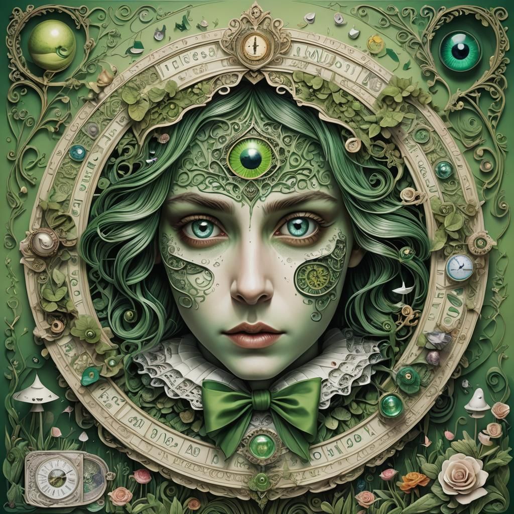 A contest winning drawing intricate sophisticated 3d layered style masterpiece that captures the shades of beauty eye co...