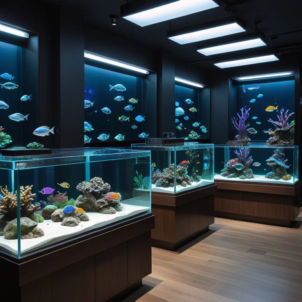 Aquariums in a Jewelry Store