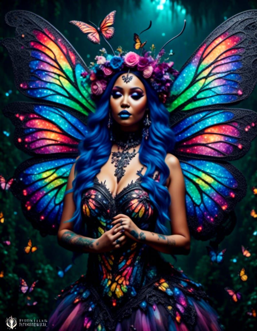 Plus Size Fairy with Butterfly Wings