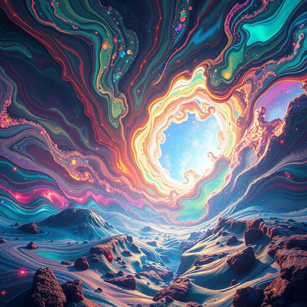 Neon Explosion in Comic Book Style