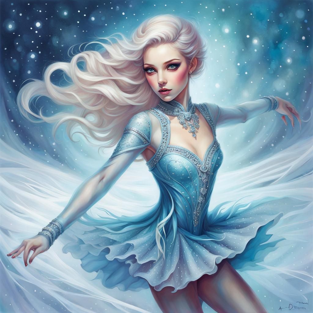 Elegant Figure Skater in Motion
