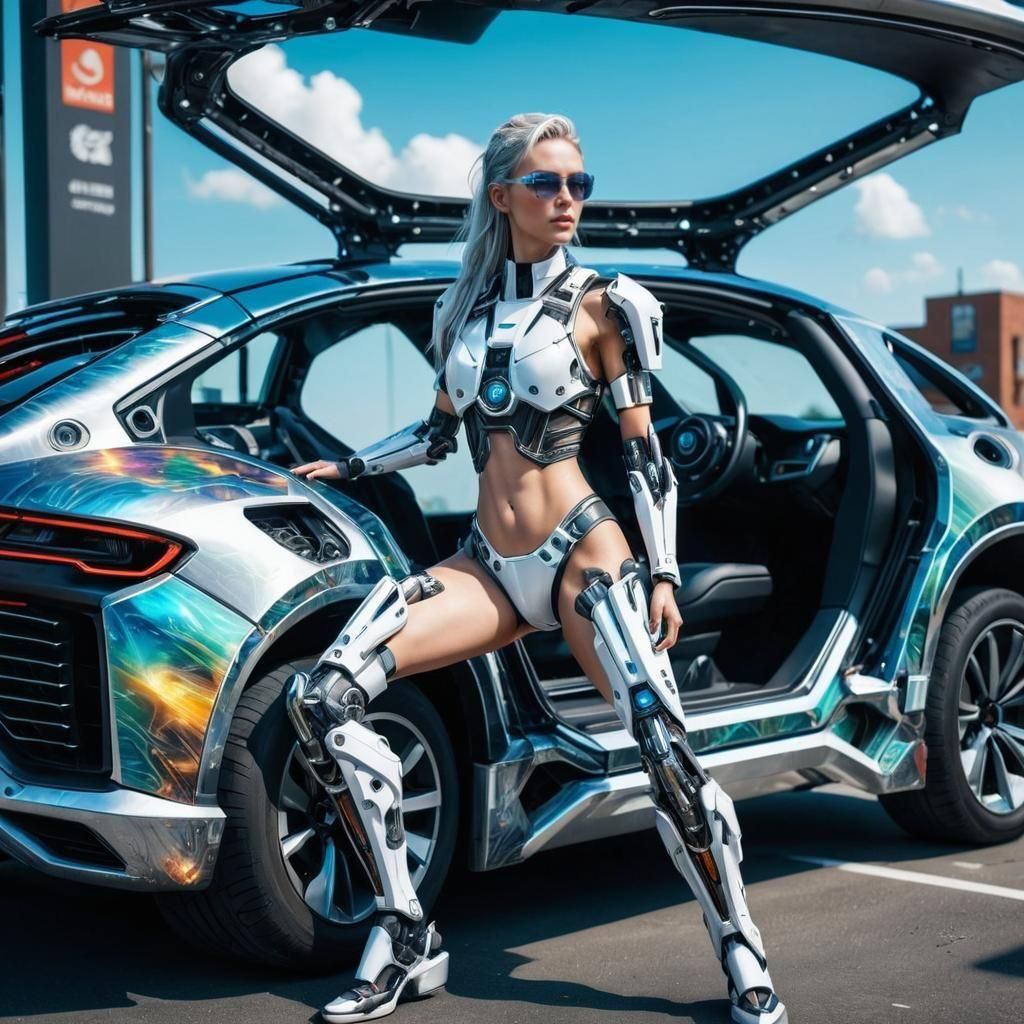 Cybernetic Exoskeleton Suit Showcasing Hyperrealism in 8K