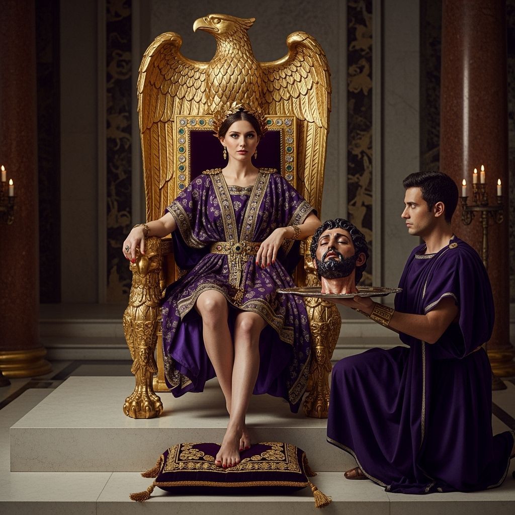 Roman Empress on Eagle Throne, Leibovitz Style