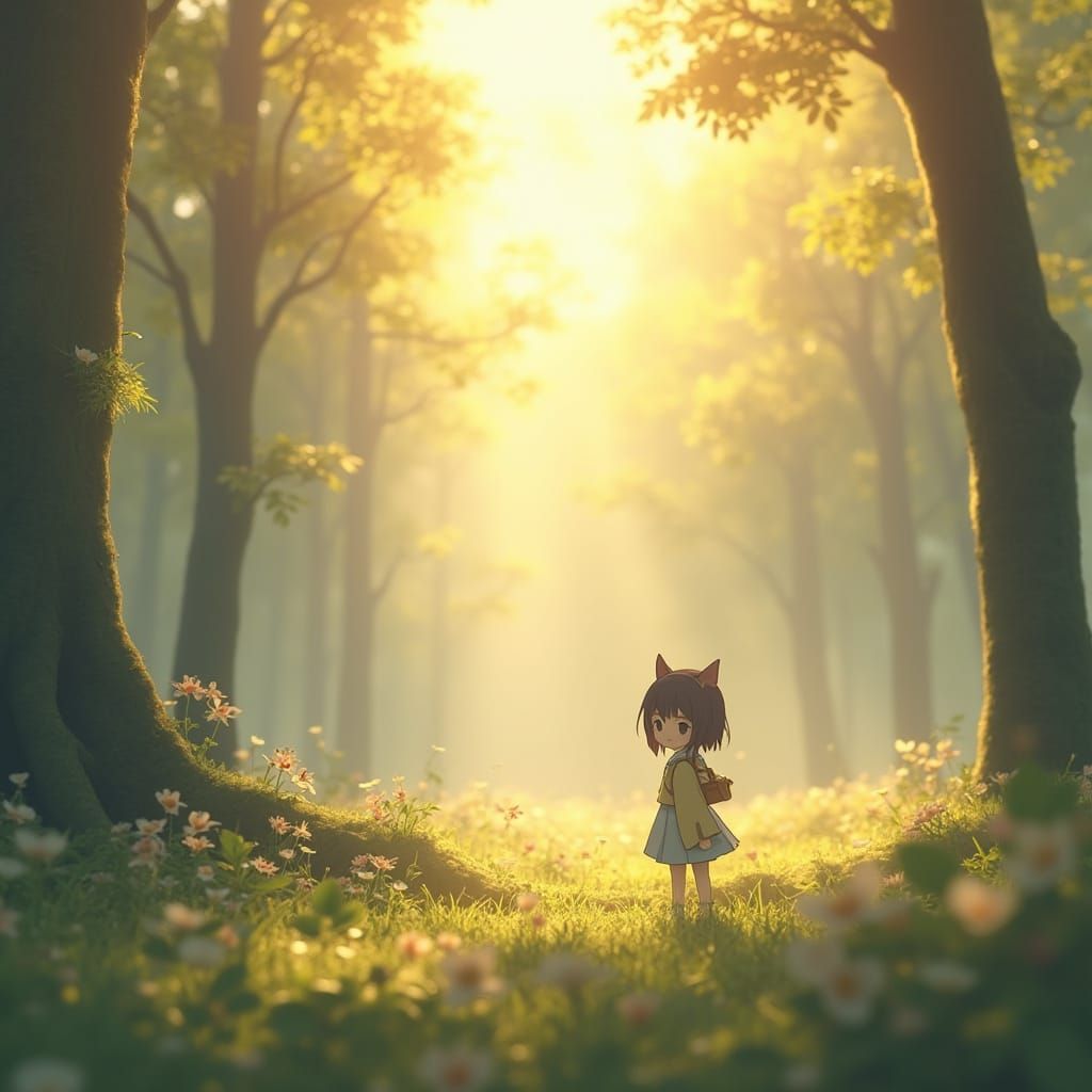 Whimsical Japanese Dreamscapes in Soft Watercolor