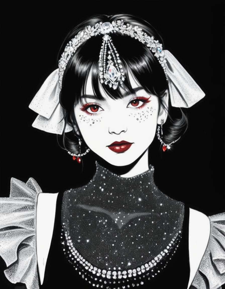 Abstract Pointillist Painting with Dynamic Threads