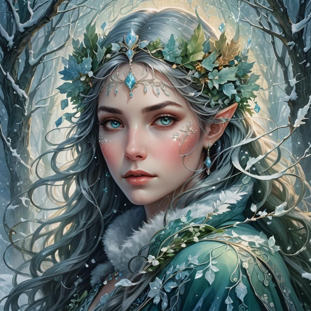 Enchanted Sorceress Winter Portrait