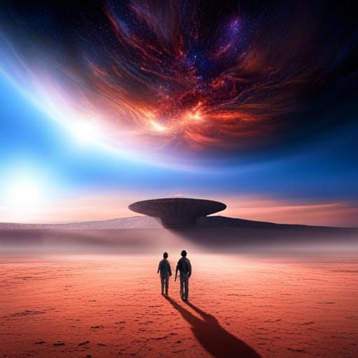 Hyperrealistic Scene Inspired by Close Encounters