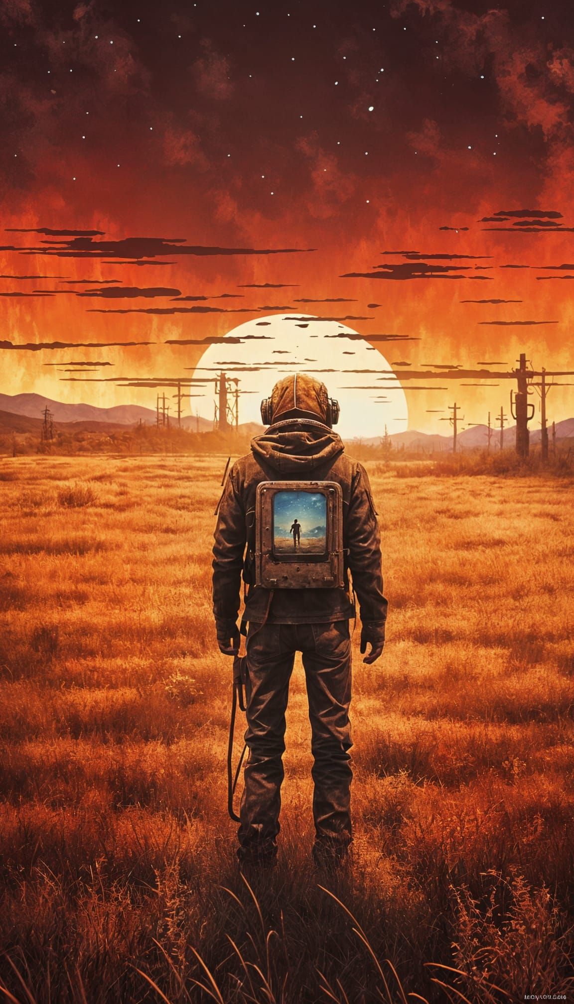 Steampunk Robot Rusting: A Nostalgic Scene