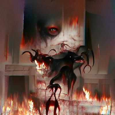 Sinister Vision of Hell in a Dark Fantasy Style