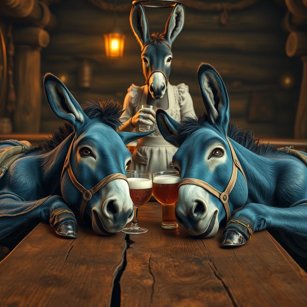 Whimsical Forest Bar Scene in Detailed Matte Painting Style